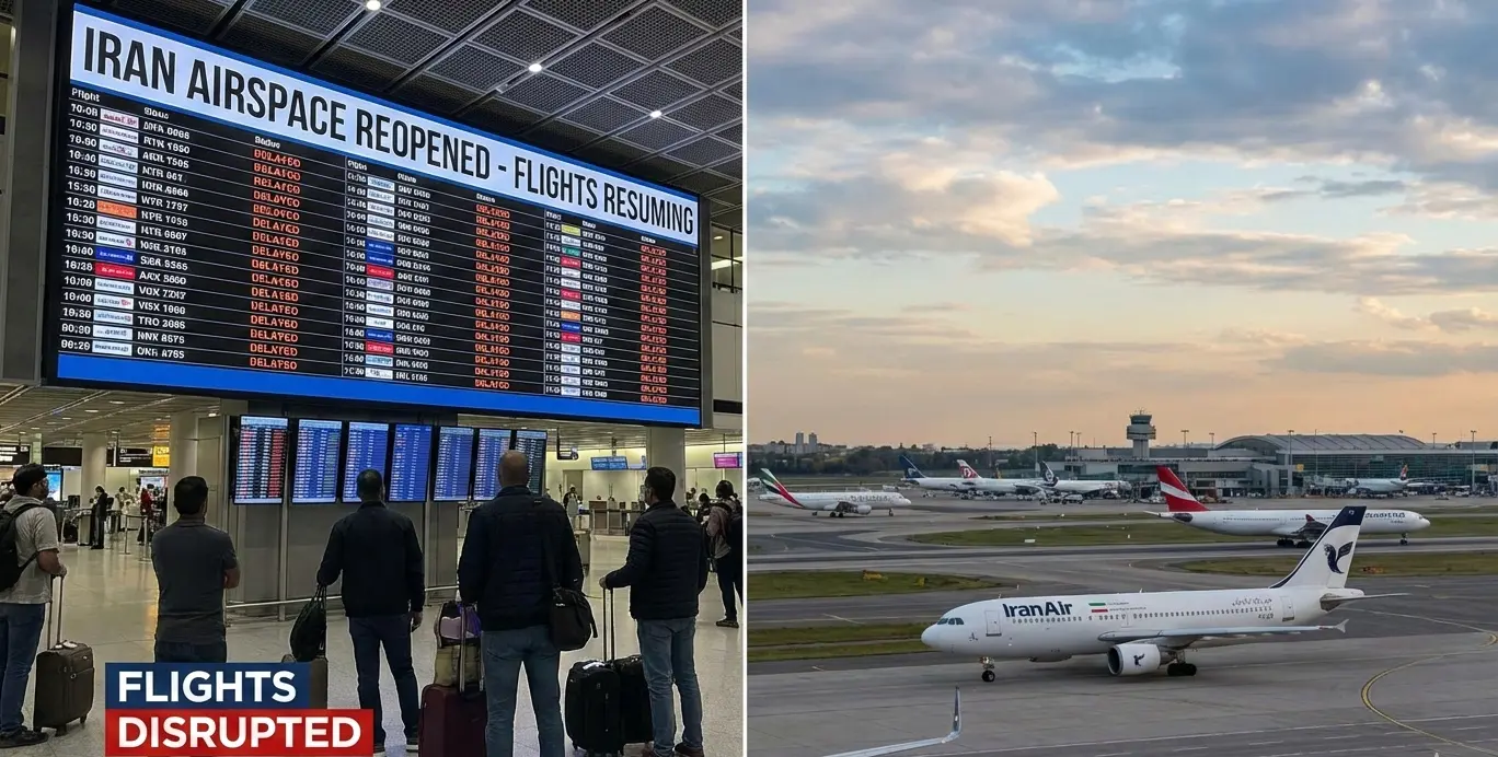 Iran Airspace Reopens After Closure, Disrupting Flights