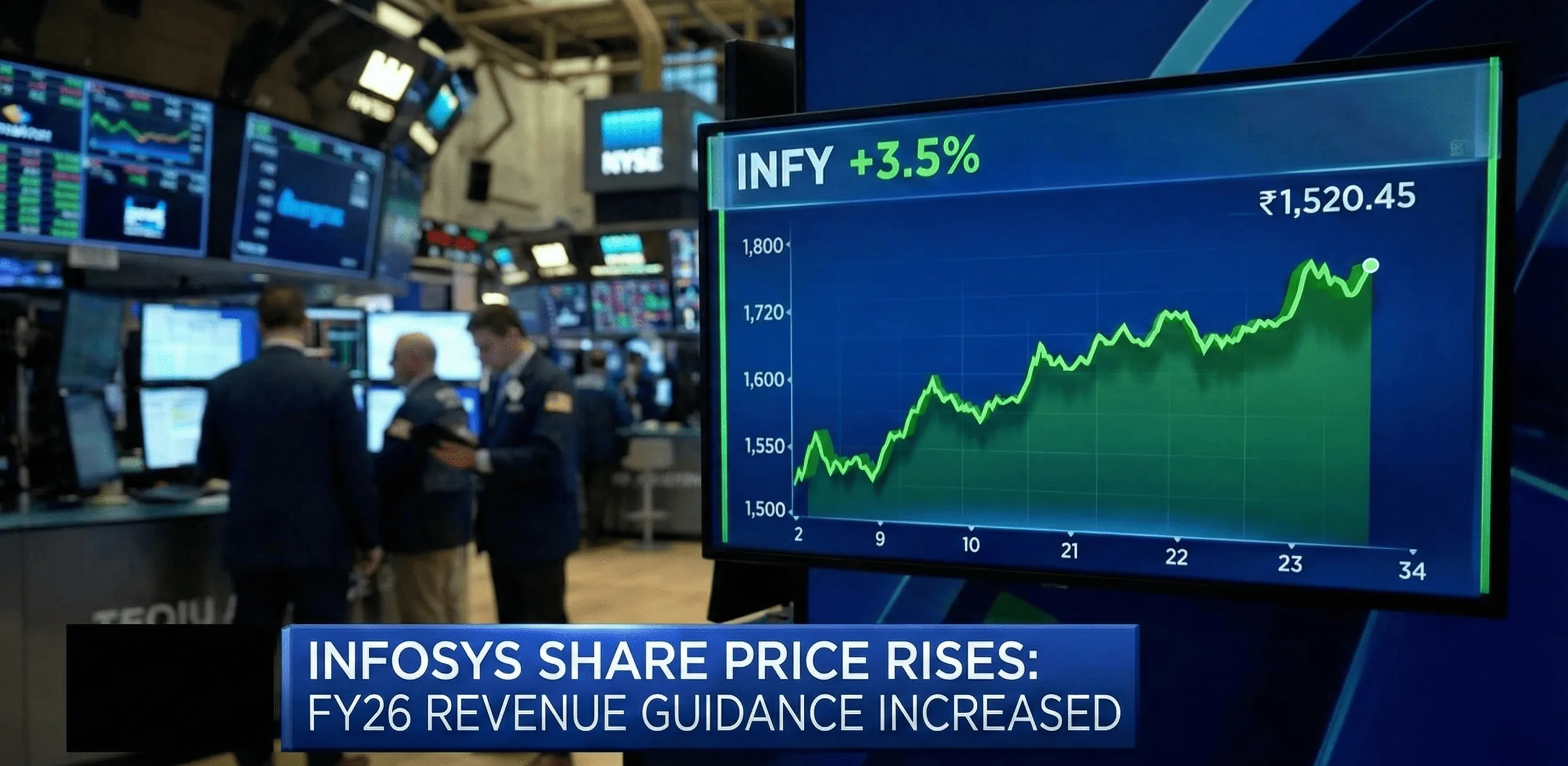 Infosys Share Price Rises as FY26 Revenue Guidance Increases