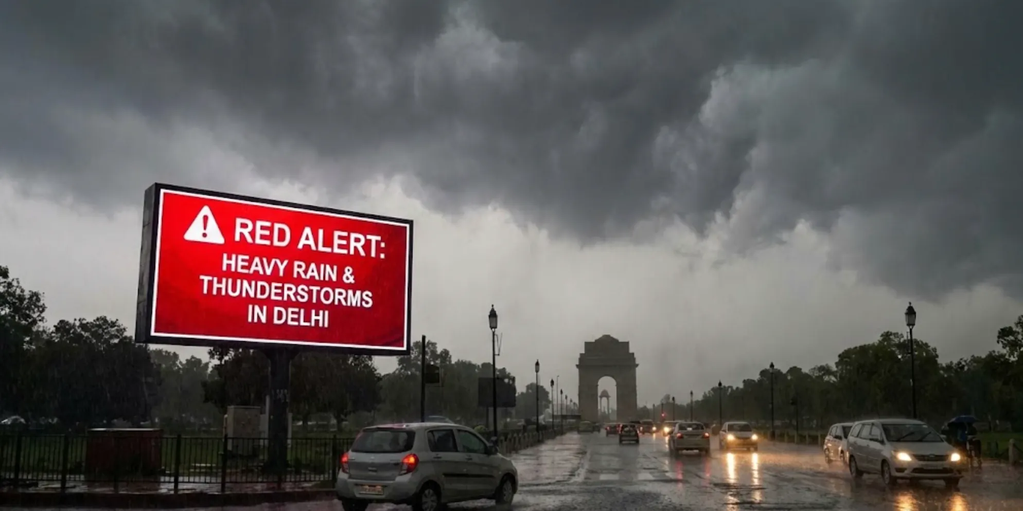 Red Alert for Parts of Delhi as Rain, Thunderstorm Hit