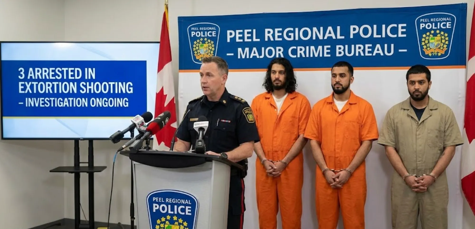 3 Arrested in Canada over Extortion Shooting