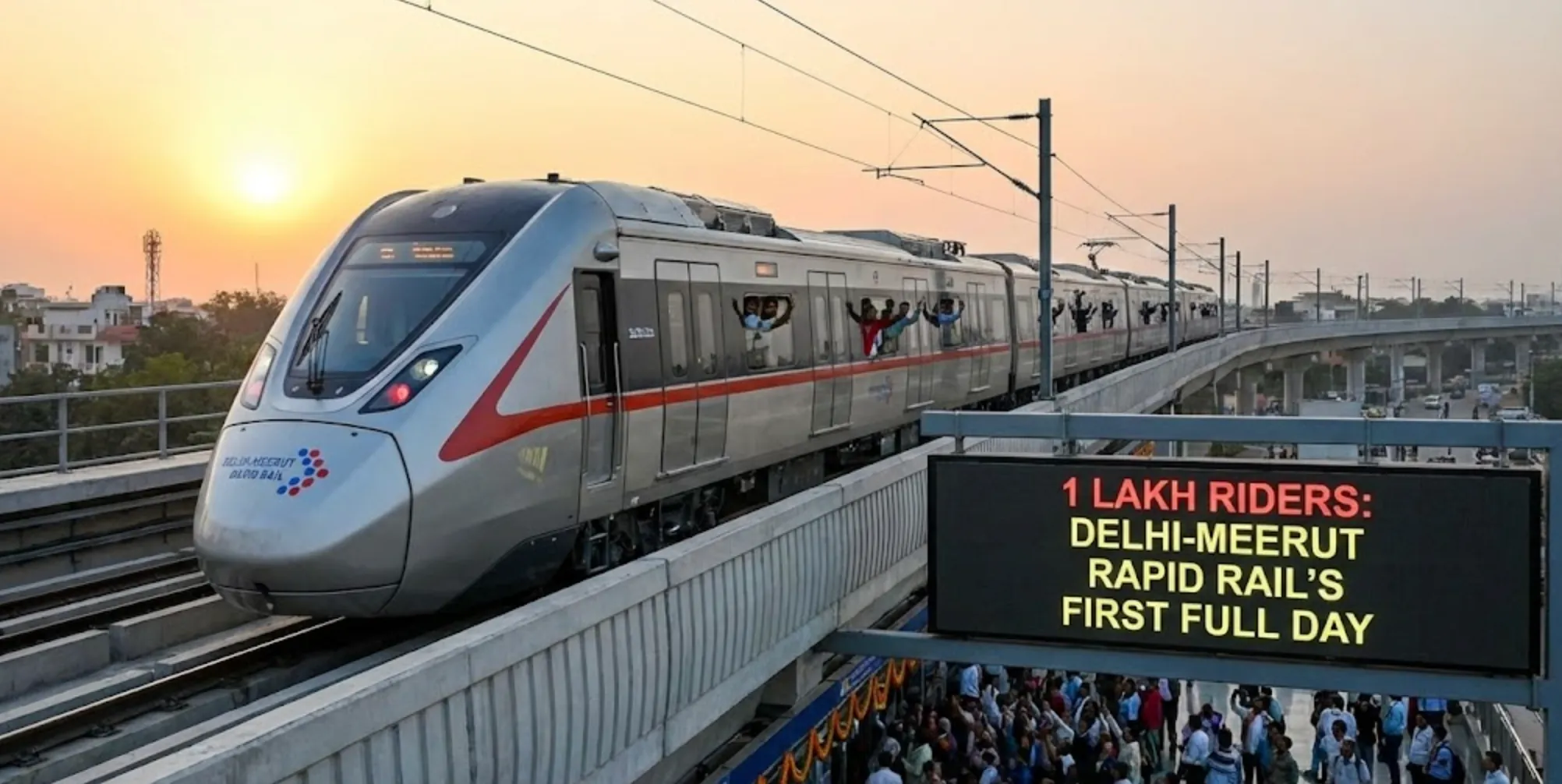 Delhi-Meerut Rapid Rail Hits 1 Lakh Riders on First Full Day