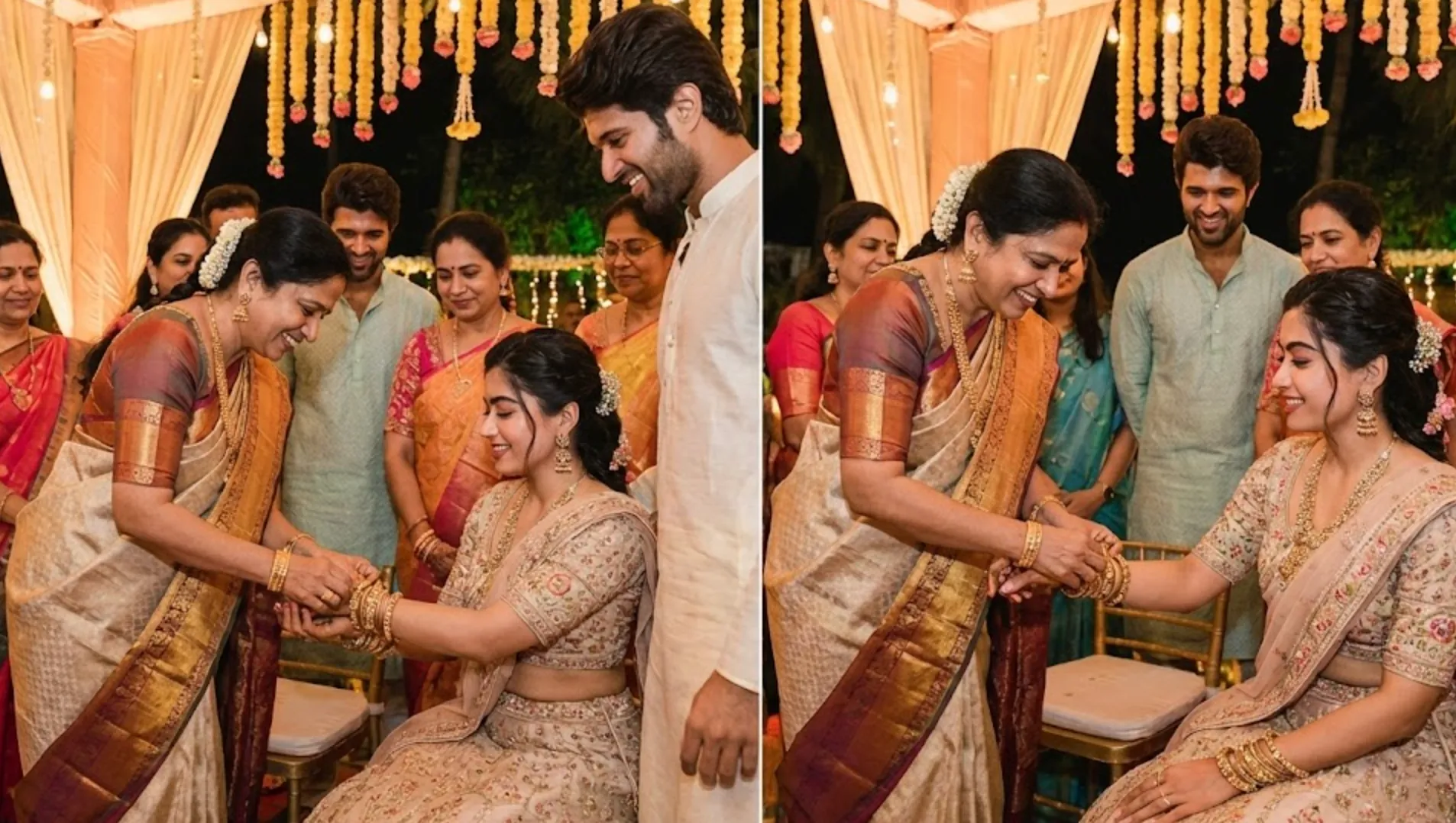 Rashmika Mandanna Receives Heirloom Bangles at Sangeet